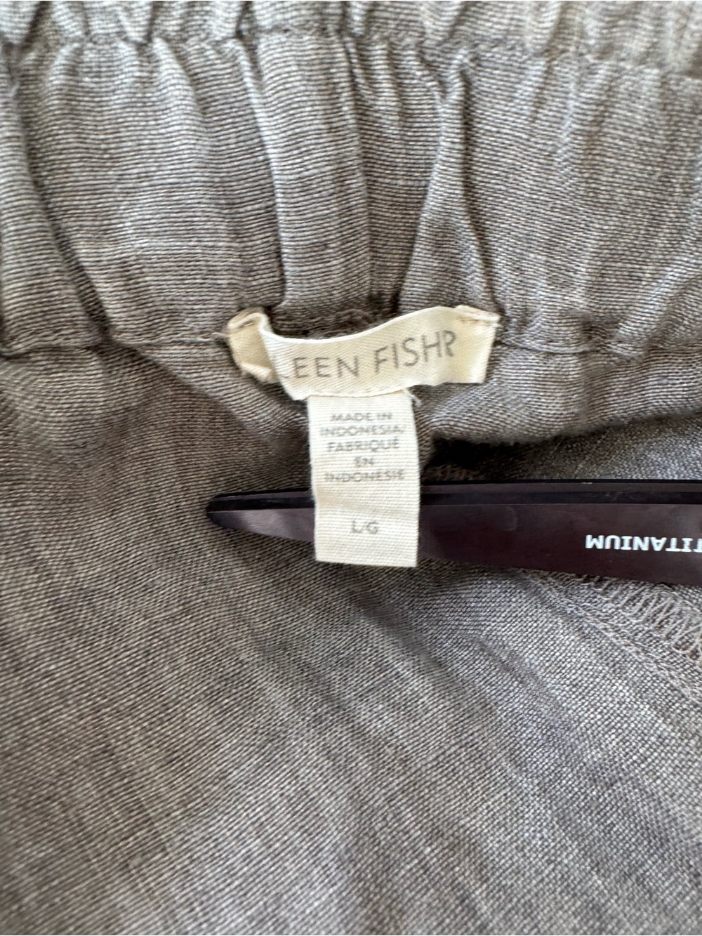 Eileen Fisher Organic Bio Linen Wide-Leg Pant | LARGE - Picture 8 of 10